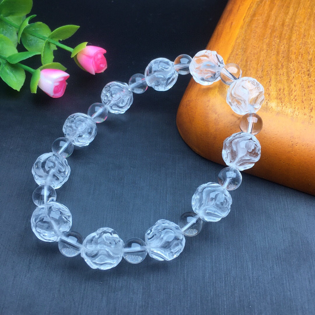 White Crystal Fox Ball Bracelet 💕 Specification 10mm ✨2410045632