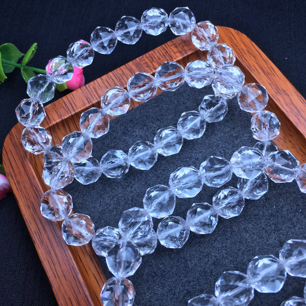 White crystal faceted bracelet 💕 Specification 10mm2610019549