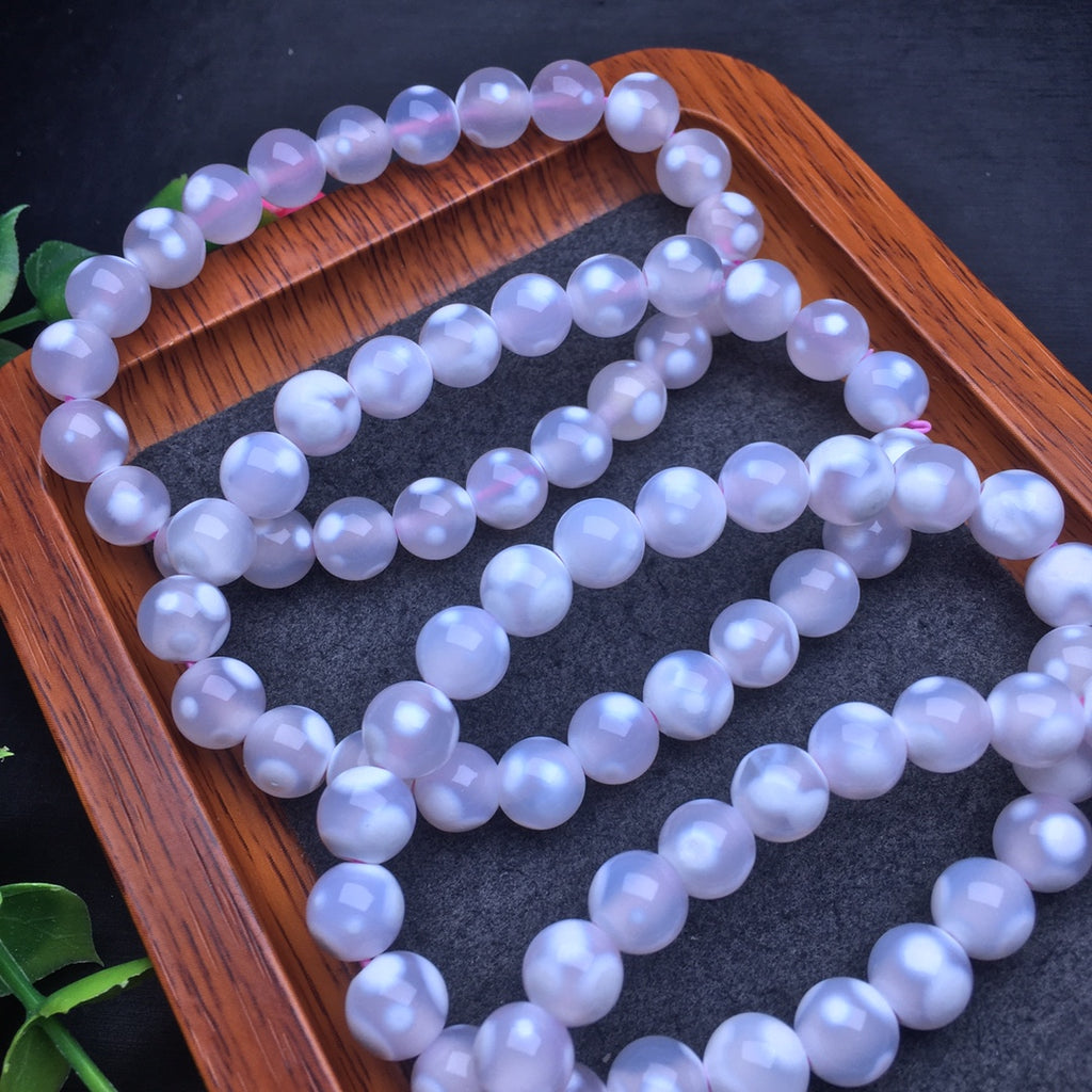 White cherry blossom milk cover bracelet π Specification 7-8mm β¨0211007.5123