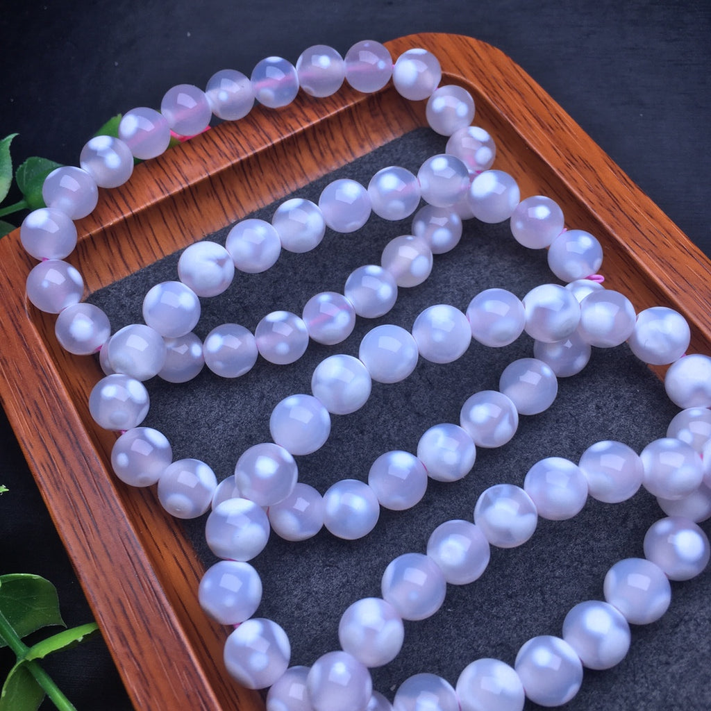 White cherry blossom milk cover bracelet π Specification 7-8mm β¨0211007.5123