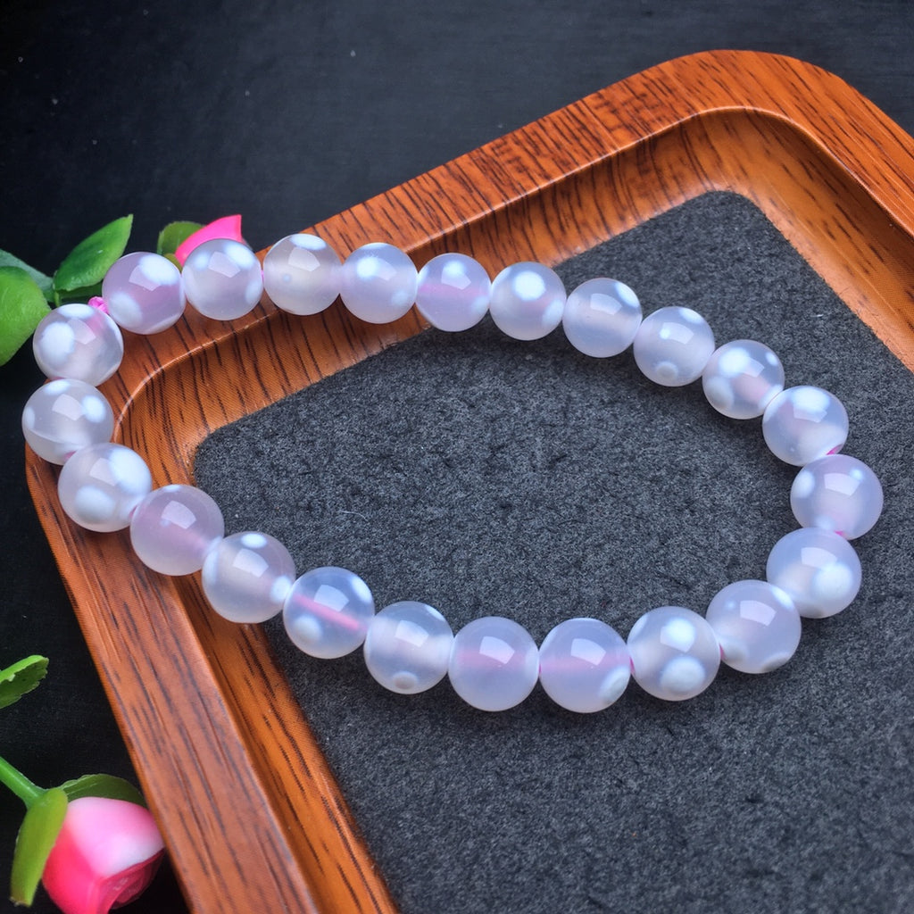 White cherry blossom milk cover bracelet π Specification 7-8mm β¨0211007.5123