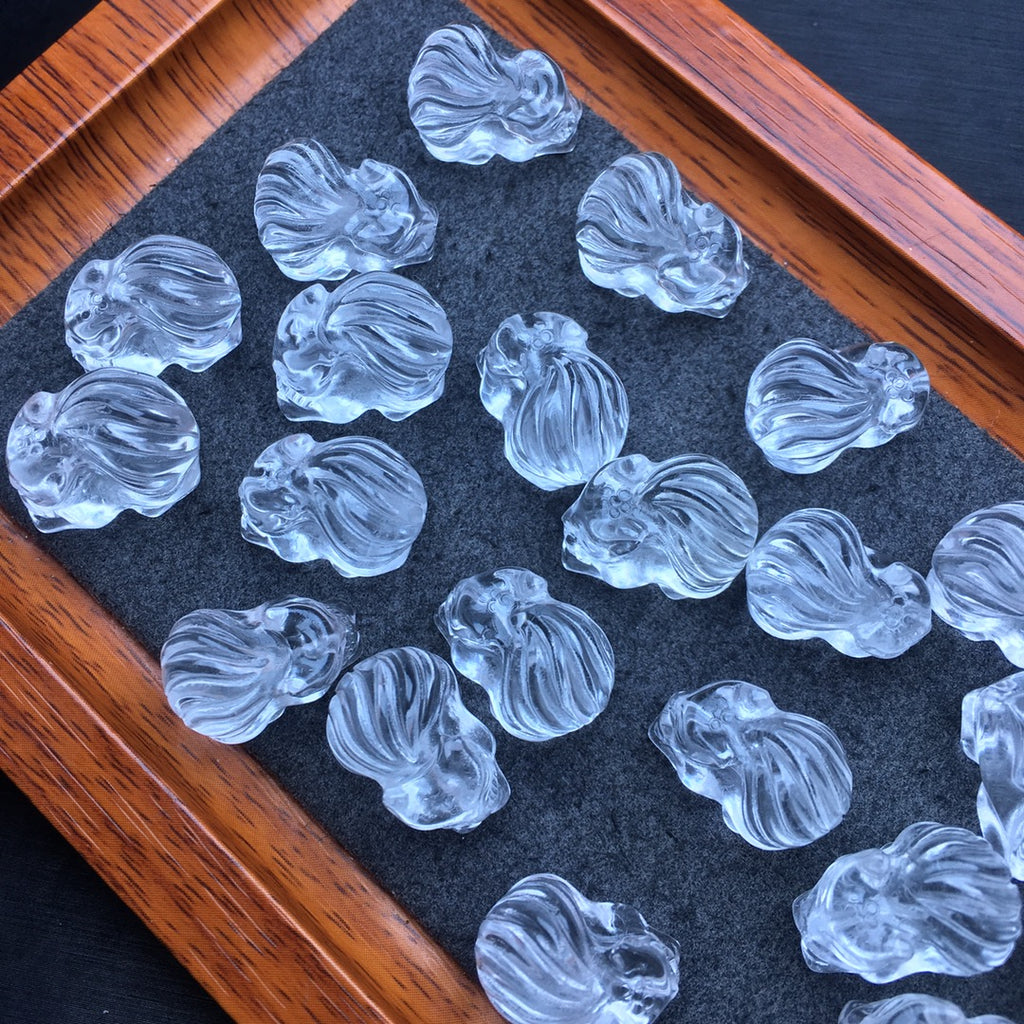 White crystal fox crouching small piece 💕 Specification 17mm ✨0811007145