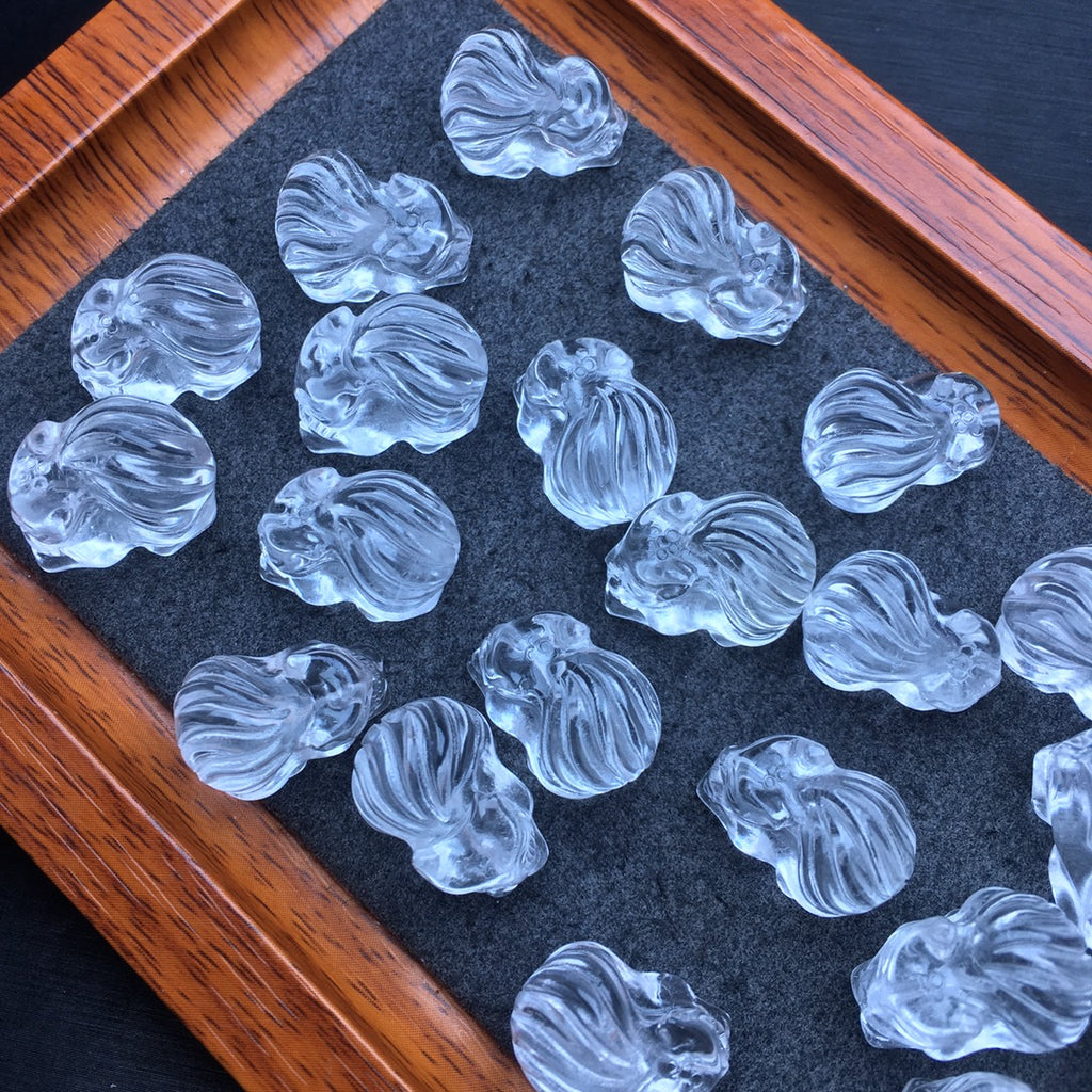 White crystal fox crouching small piece 💕 Specification 17mm ✨0811007145