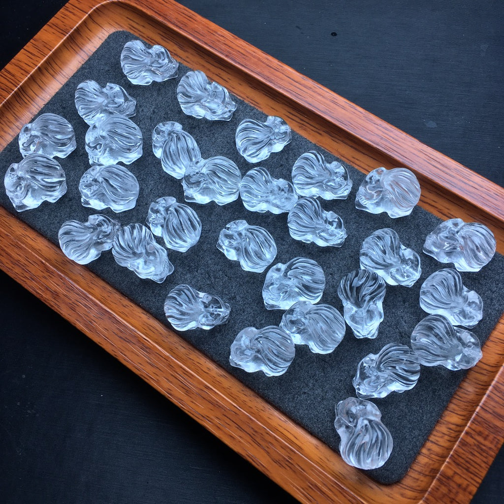 White crystal fox crouching small piece 💕 Specification 17mm ✨0811007145