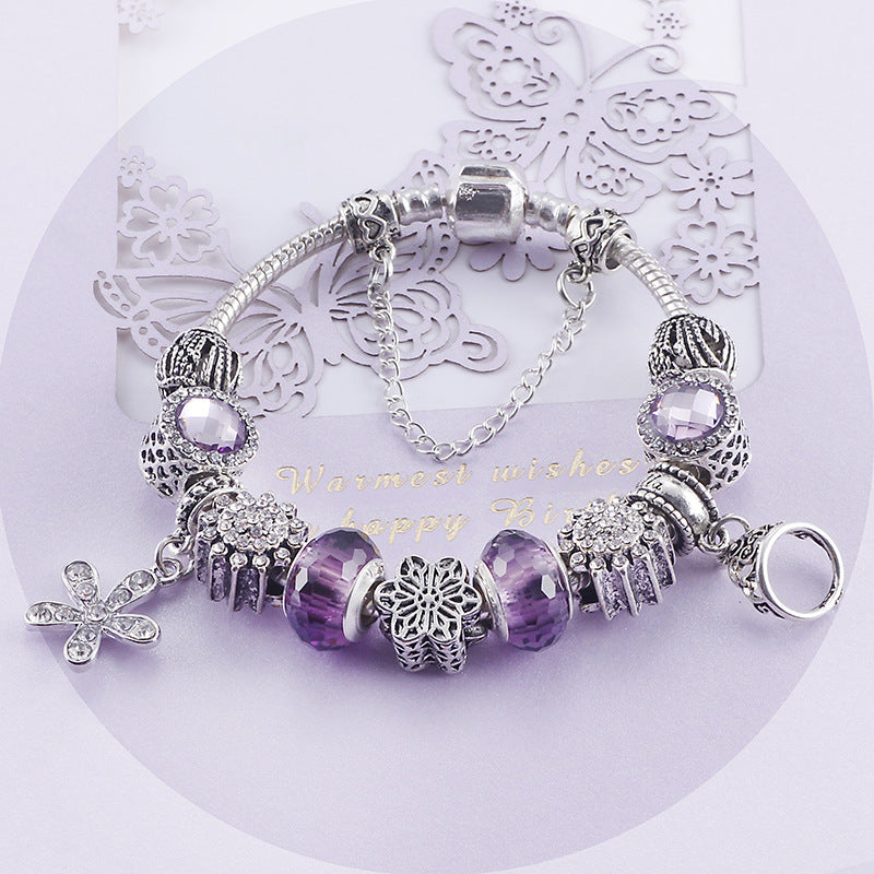 Valentine's Day gift amethyst niche bracelet DIY beaded ladies popular string ornaments hand bracelet ethnic wind