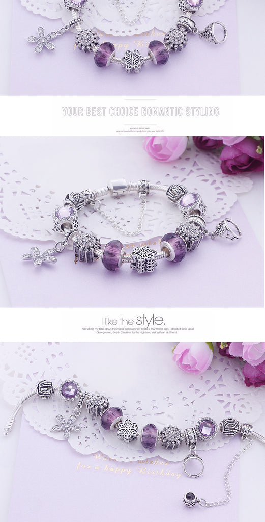 Valentine's Day gift amethyst niche bracelet DIY beaded ladies popular string ornaments hand bracelet ethnic wind