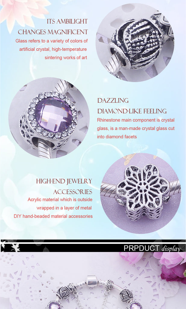 Valentine's Day gift amethyst niche bracelet DIY beaded ladies popular string ornaments hand bracelet ethnic wind