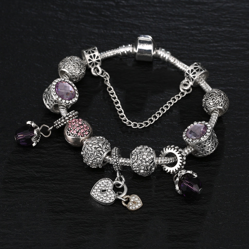 Valentine's Day gift amethyst niche bracelet DIY beaded ladies popular string ornaments hand bracelet ethnic wind