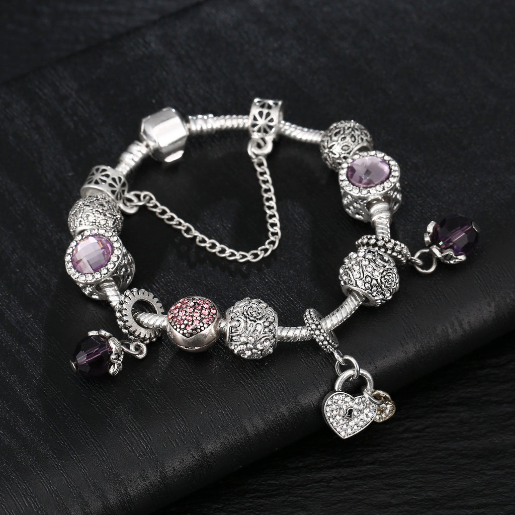 Valentine's Day gift amethyst niche bracelet DIY beaded ladies popular string ornaments hand bracelet ethnic wind