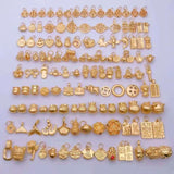 Various Designs Real 999 Pure 24K Gold Necklace Charms Pendants Women Ladies Bridal Engagement Wedding Jewelry Accessories