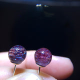 Super Beautiful Fantasy Purple Titanium Crystal Purple Seven Earstuds Earrings for Women, Size 7.9mm 10212389