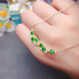 Pure natural Russian diopside necklace shipped!2610199631