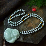 Natural A-grade Jade Maitreya Buddha Pendant, Size: 56.1/51.3/13.8mm2710159134