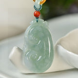 Natural A-grade Jade Pixiu Pendant, Size: 40.8 * 24.1 * 5.3mm2710129326