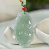 Natural A-grade Jade Pixiu Pendant, Size: 40.8 * 24.1 * 5.3mm2710129326