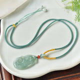 Natural A-grade Jade Pixiu Pendant, Size: 40.8 * 24.1 * 5.3mm2710129326