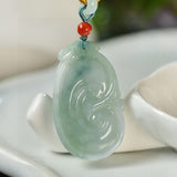 Natural A-grade Jade Pixiu Pendant, Size: 42 * 24.9 * 6.3mm2710129316