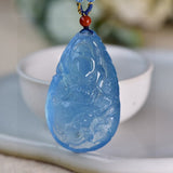 Pure Natural Sea Blue Treasure Pendant, Specification: 54 * 33.2 * 20.2mm2710758134