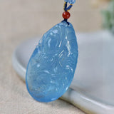 Pure Natural Sea Blue Treasure Pendant, Specification: 54 * 33.2 * 20.2mm2710758134