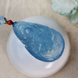 Pure Natural Sea Blue Treasure Pendant, Specification: 54 * 33.2 * 20.2mm2710758134