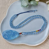 Pure Natural Sea Blue Treasure Pendant, Specification: 54 * 33.2 * 20.2mm2710758134