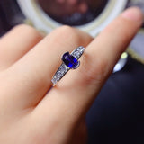 Natural sapphire ring, main stone 4 * 6mm3110130146