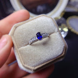 Natural sapphire ring, main stone 4 * 6mm3110130146