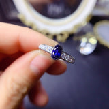 Natural sapphire ring, main stone 4 * 6mm3110130146