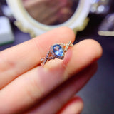 Swiss Blue Topaz Stone Ring, Main Stone Size 4 * 6mm,0211099188