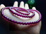 Natural Purple Tooth Black Pure Body Four Ring Bracelet, 3.6mm Diameter0311059166