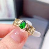 Natural diopside ring, main stone size 4 * 6mm0411110546