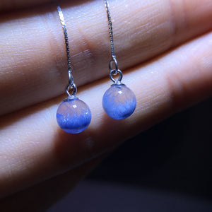 Natural Blue Crystal Blue Line Stone Jubao Basin Ear Line, Bare Stone 6.6mm0411208453