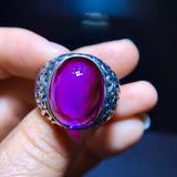 Natural Uruguayan amethyst ring, size: 17.8/14mm0711368155