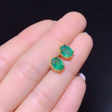 Pure natural Columbia emerald earrings, main stone size 5 * 7mm0811550123