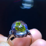 Natural green tourmaline fully wrapped tourmaline, bare stone: 12.5/11mm0811238166