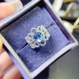 Swiss Blue Topaz Stone Ring, Main Stone Size 6 *1110130266