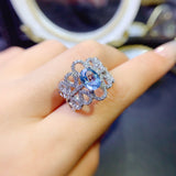 Swiss Blue Topaz Stone Ring, Main Stone Size 6 *1110130266