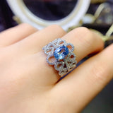 Swiss Blue Topaz Stone Ring, Main Stone Size 6 *1110130266