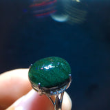 Natural Green Ghost Treasure Bowl Starlight Ring, size 15.1/12.1mm1110208596