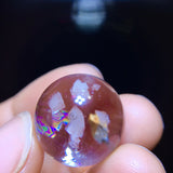 Natural calcite crystal, intermediate crystal 🌈 Rainbow round bead single bead, specification: 17.5mm1111198556