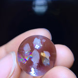 Natural calcite crystal, intermediate crystal 🌈 Rainbow round bead single bead, specification: 17.5mm1111198556