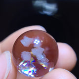 Natural calcite crystal, intermediate crystal 🌈 Rainbow round bead single bead, specification: 17.5mm1111198556