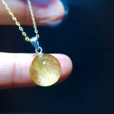 Natural golden hair crystal titanium crystal pendant, specification: 11.8mm1111208877