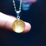 Natural golden hair crystal titanium crystal pendant, specification: 11.8mm1111208877