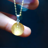 Natural golden hair crystal titanium crystal pendant, specification: 11.8mm1111208877