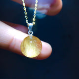 Natural golden hair crystal titanium crystal pendant, specification: 11.8mm1111208877