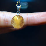 Natural golden hair crystal titanium crystal pendant, specification: 11.8mm1111208877