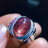 Natural Purple Crystal Super Seven Ring, Specification: 14.8/11mm1111468566