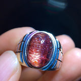 Natural Purple Crystal Super Seven Ring, Specification: 14.8/11mm1111468566