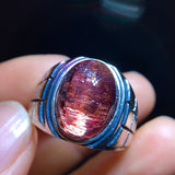 Natural Purple Crystal Super Seven Ring, Specification: 14.8/11mm1111468566